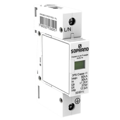 PROTETOR DE SURTO 12,5/60KA 275V CLASSE 1 E 2 - SOPRANO