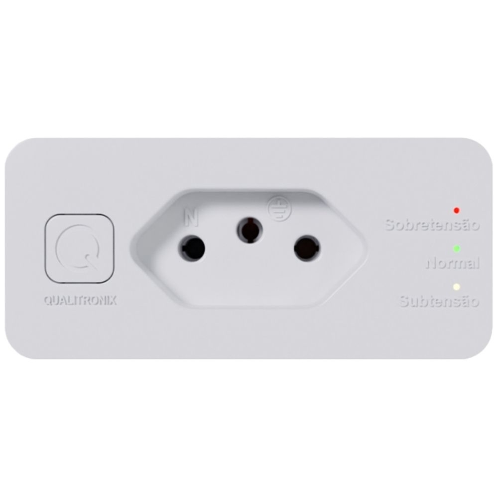 PROTETOR DE SURTO 2P+T 10A CL 3 BRANCO PARA GELADEIRA - QUALITRONIX