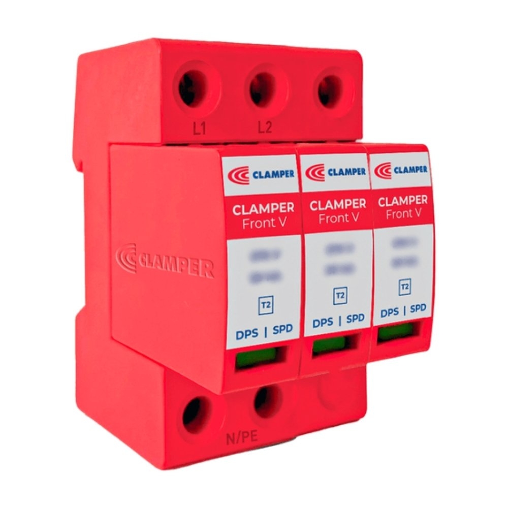 PROTETOR DE SURTO FRONT V 3P TRIPOLAR 275V 20KA CLASSE 2 - CLAMPER