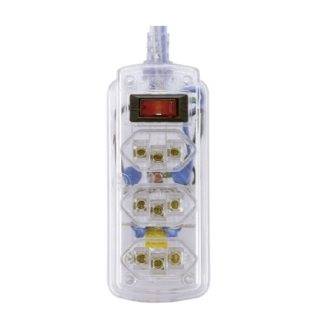 PROTETOR DE SURTO PARA 3 TOMADA 20A TRANSPARENTE - FORCE LINE