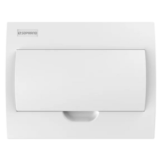 QUADRO EMBUTIR PARA 12 DISJUNTORES DIN BRANCO PORTA OPACA - SOPRANO