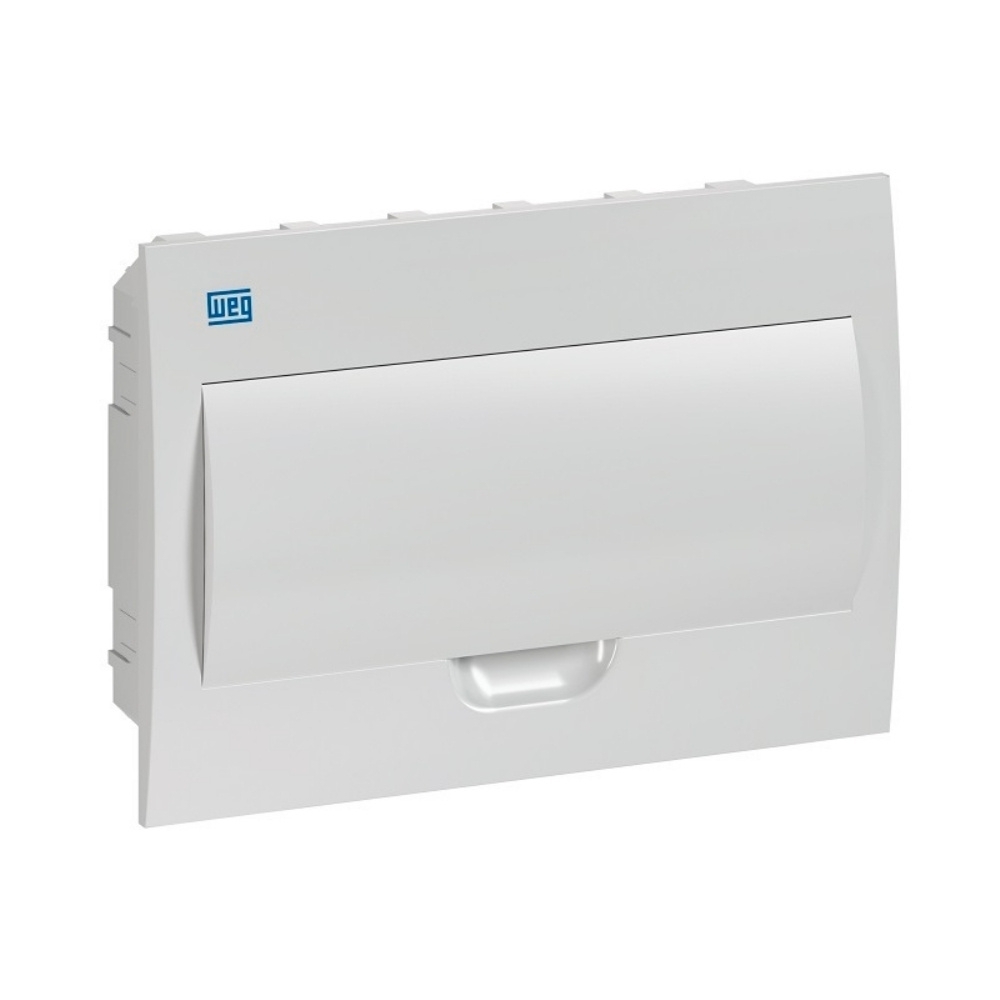 QUADRO EMBUTIR PARA 12 DISJUNTORES DIN PVC PORTA BRANCO - WEG