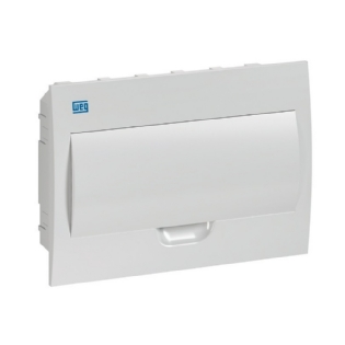 QUADRO EMBUTIR PARA 12 DISJUNTORES DIN PVC PORTA BRANCO - WEG