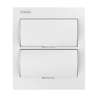 QUADRO EMBUTIR PARA 24 DISJUNTORES DIN BRANCO PORTA OPACA - SOPRANO