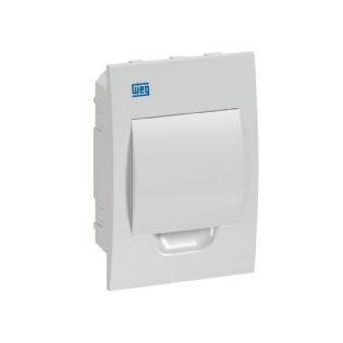 QUADRO EMBUTIR PARA 6 DISJUNTORES DIN PVC PORTA BRANCO - WEG
