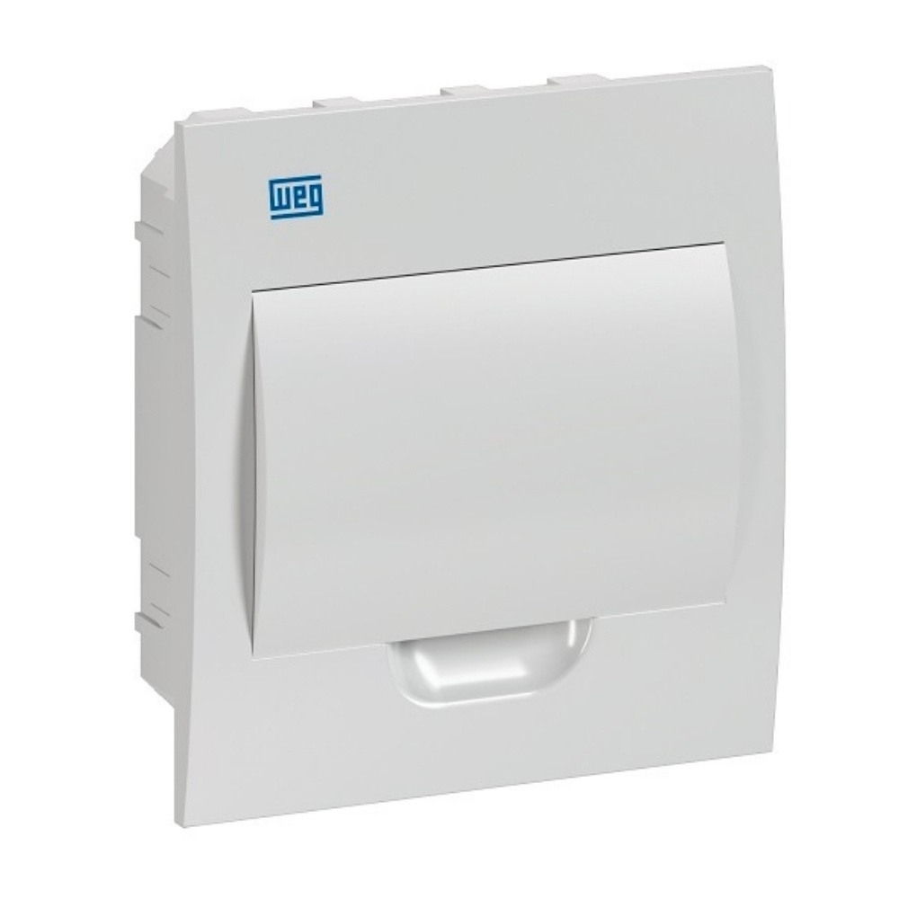 QUADRO EMBUTIR PARA 8 DISJUNTORES DIN PVC PORTA BRANCO - WEG