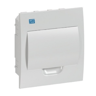QUADRO EMBUTIR PARA 8 DISJUNTORES DIN PVC PORTA BRANCO - WEG