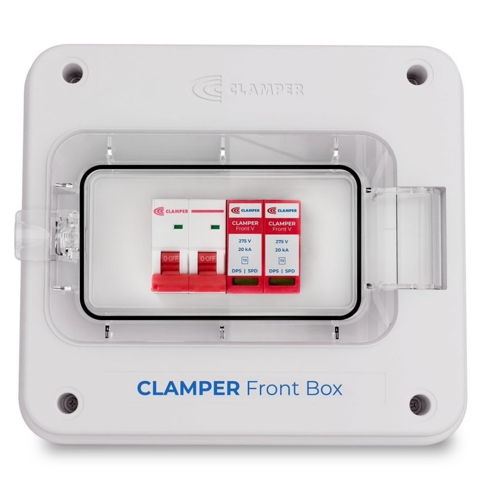 QUADRO PROTETOR 220V 2P MONOPOLAR COM DISJUNTOR C32A+DPS 275V 20KA - CLAMPER