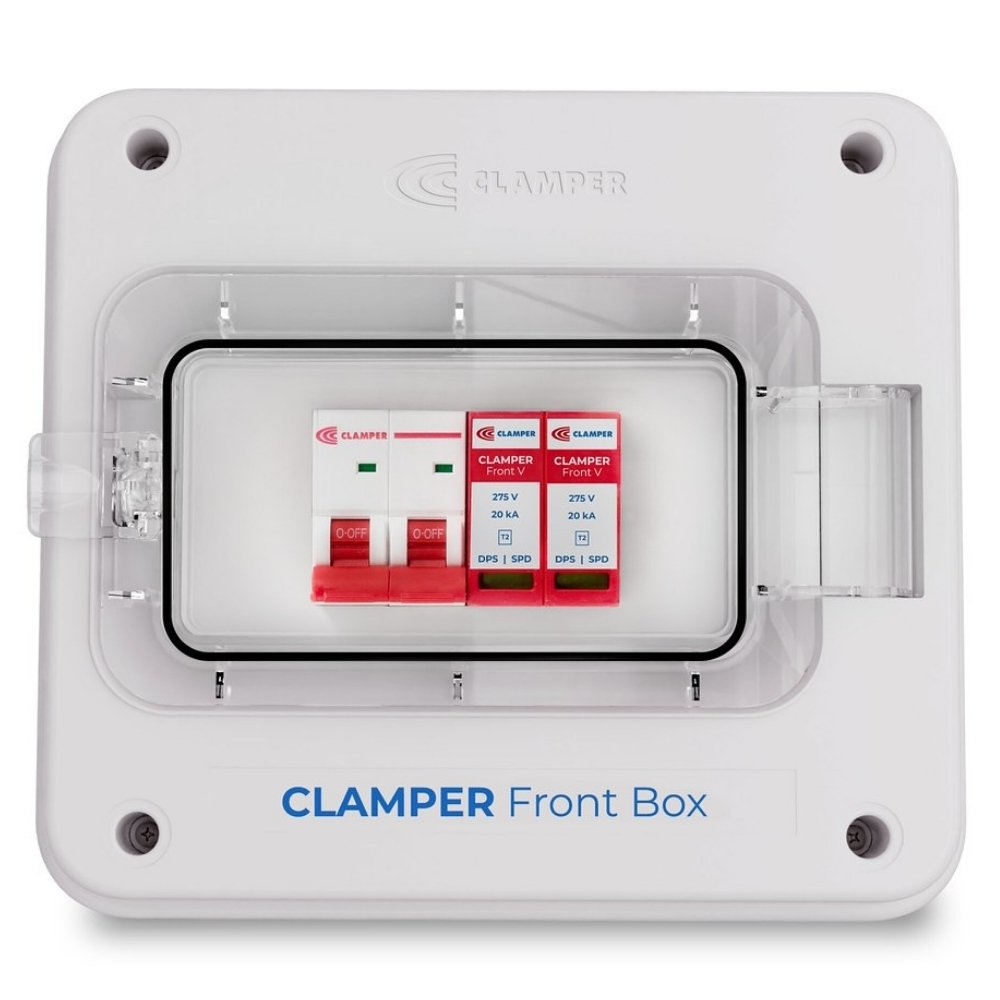 QUADRO PROTETOR 220V 2P MONOPOLAR COM DISJUNTOR C40A+DPS 275V 20KA - CLAMPER