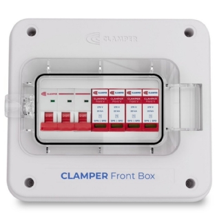 QUADRO PROTETOR 220V 3P TRIFASICO COM DISJUNTOR C40A+DPS 275V 20KA - CLAMPER