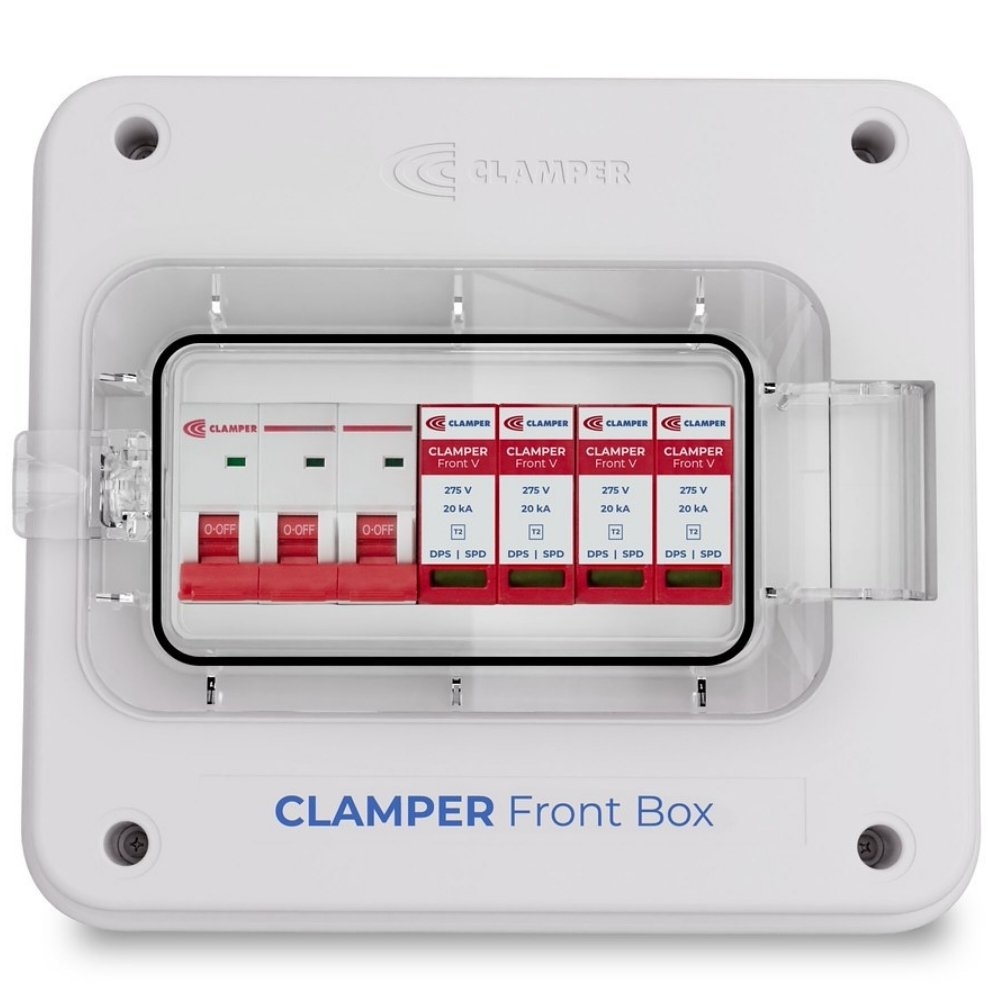 QUADRO PROTETOR 220V 3P TRIFASICO COM DISJUNTOR C50A+DPS 275V 20KA - CLAMPER