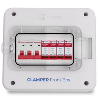 QUADRO PROTETOR 220V 3P TRIFASICO COM DISJUNTOR C50A+DPS 275V 20KA - CLAMPER