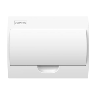 QUADRO PVC SOBREPOR PARA 12 DISJUNTORES DIN PORTA OPACA - SOPRANO