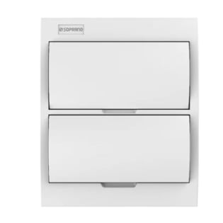 QUADRO PVC SOBREPOR PARA 24 DISJUNTORES DIN PORTA OPACA - SOPRANO