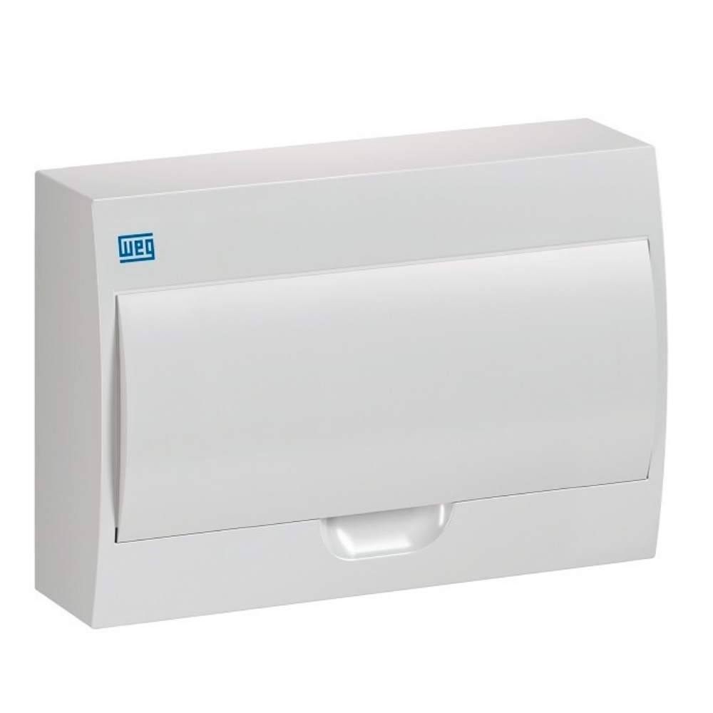 QUADRO SOBREPOR PARA 12 DISJUNTORES DIN PVC PORTA BRANCO - WEG