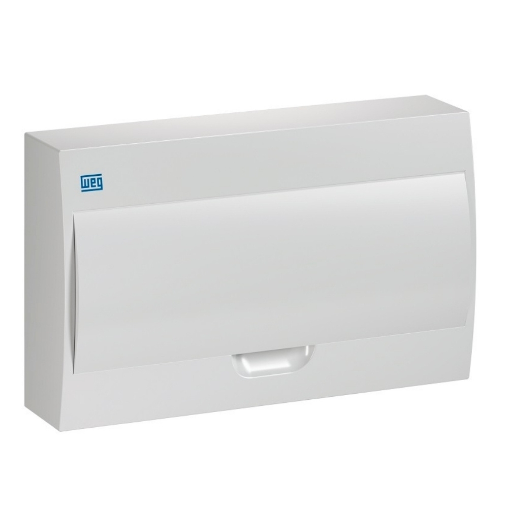 QUADRO SOBREPOR PARA 18 DISJUNTOR DIN PVC PORTA BRANCO - WEG