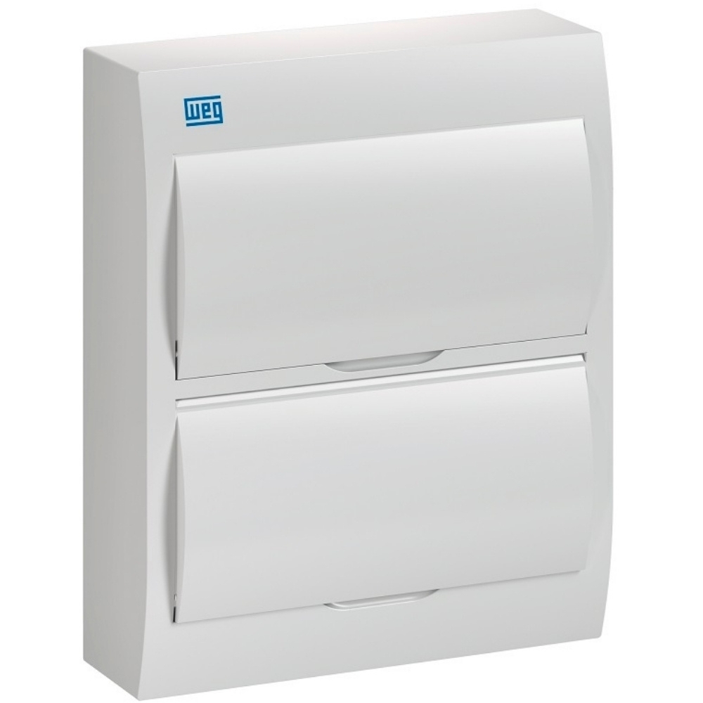 QUADRO SOBREPOR PARA 24 DISJUNTORES DIN PVC PORTA BRANCO - WEG