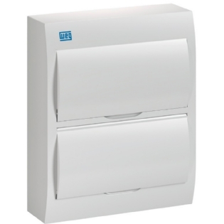 QUADRO SOBREPOR PARA 24 DISJUNTORES DIN PVC PORTA BRANCO - WEG