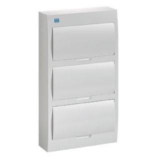 QUADRO SOBREPOR PARA 36 DISJUNTORES DIN PVC PORTA BRANCO - WEG