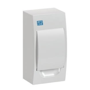 QUADRO SOBREPOR PARA 4 DISJUNTORES DIN PVC PORTA BRANCO - WEG
