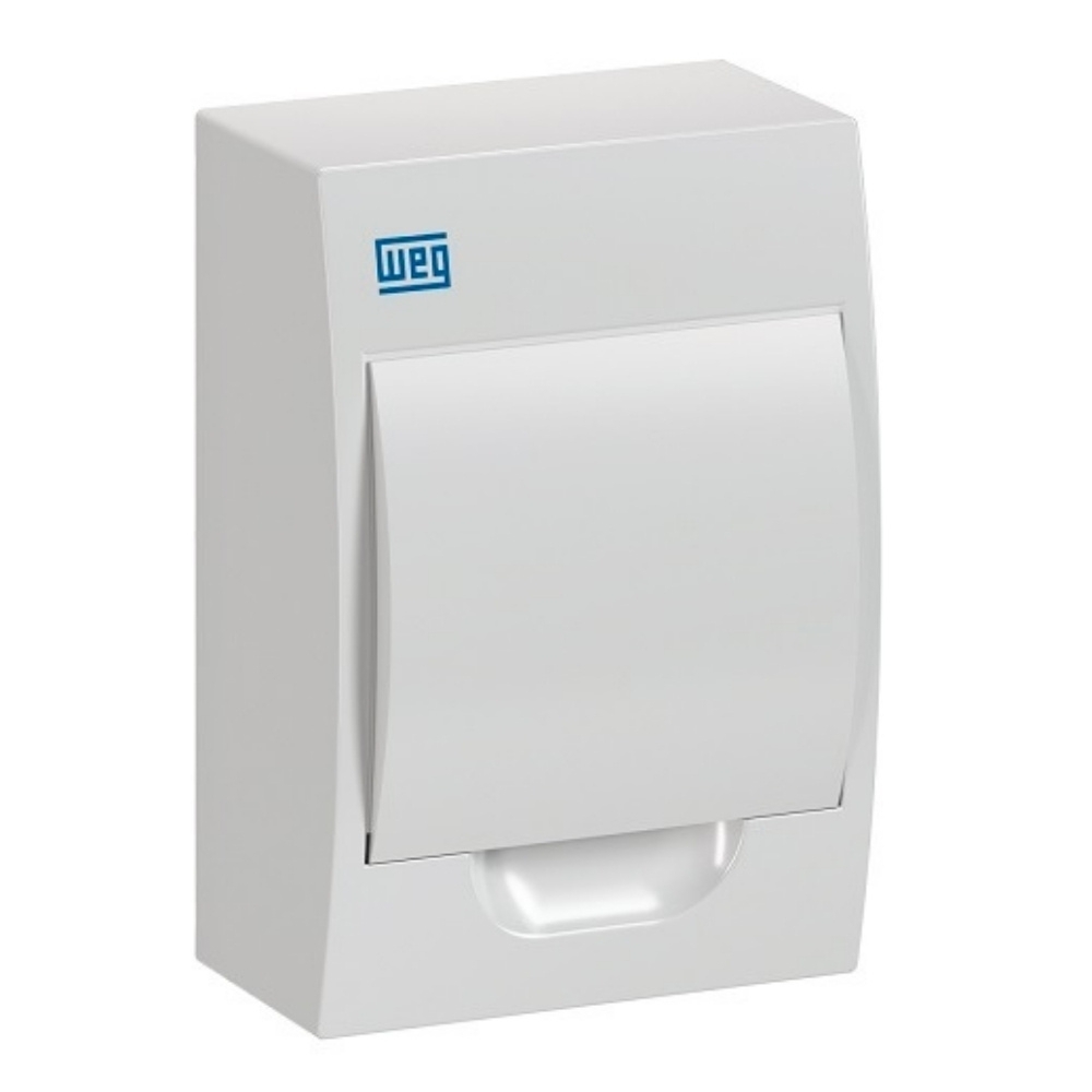 QUADRO SOBREPOR PARA 6 DISJUNTORES DIN PVC PORTA BRANCO -WEG