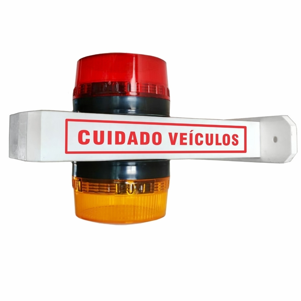 SINALIZADOR DE GARAGEM COM LEDS BRANCO BIVOLT COM BIP SONORO - DNI