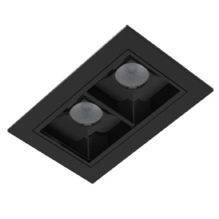SPOT LED EMBUTIR ECO 6W BIVOLT LUZ AMARELA 3000K 420LM PRETO 20G IP40 - INTERLIGHT