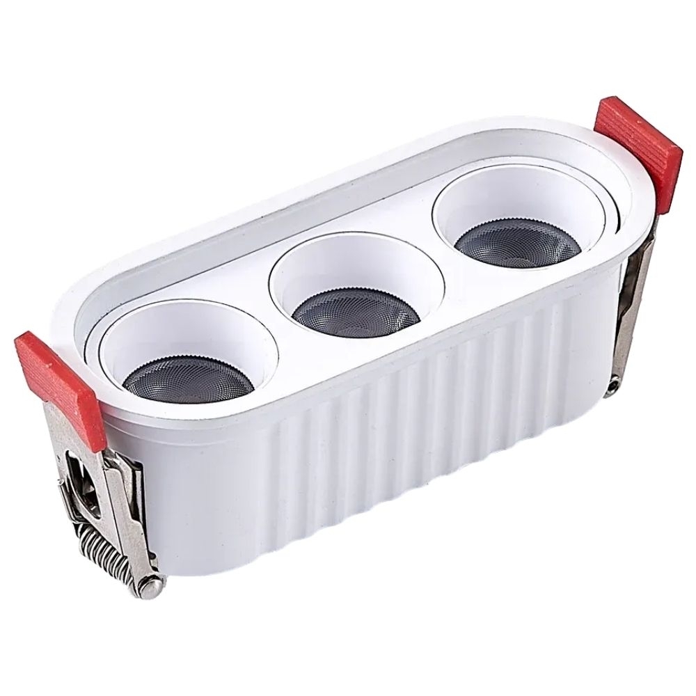 SPOT DOT INFINITE EMBUTIR 6W BIVOLT LUZ AMARELA 3000K 420LM 15G PRETO - LUMINATTI