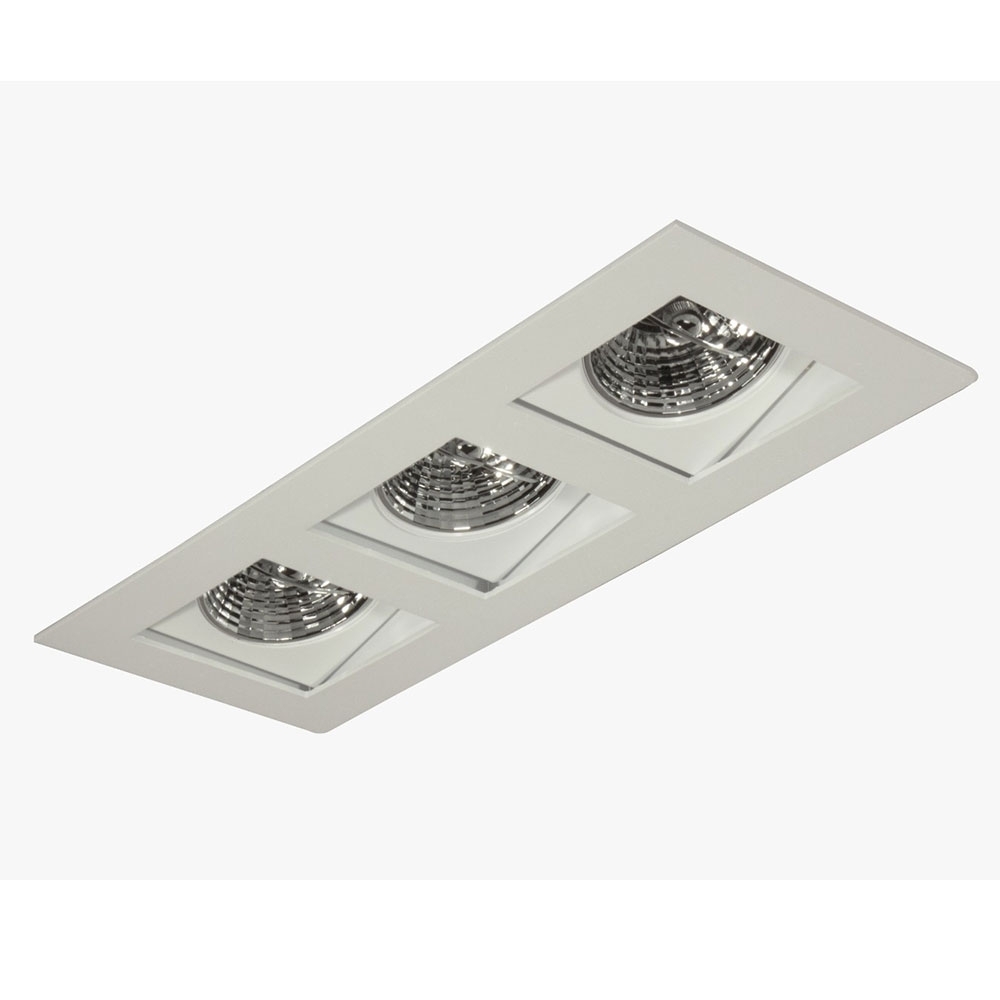 SPOT EMB P/3 LAMP AR70 RECUADO GZ10 BRANCO MICRO