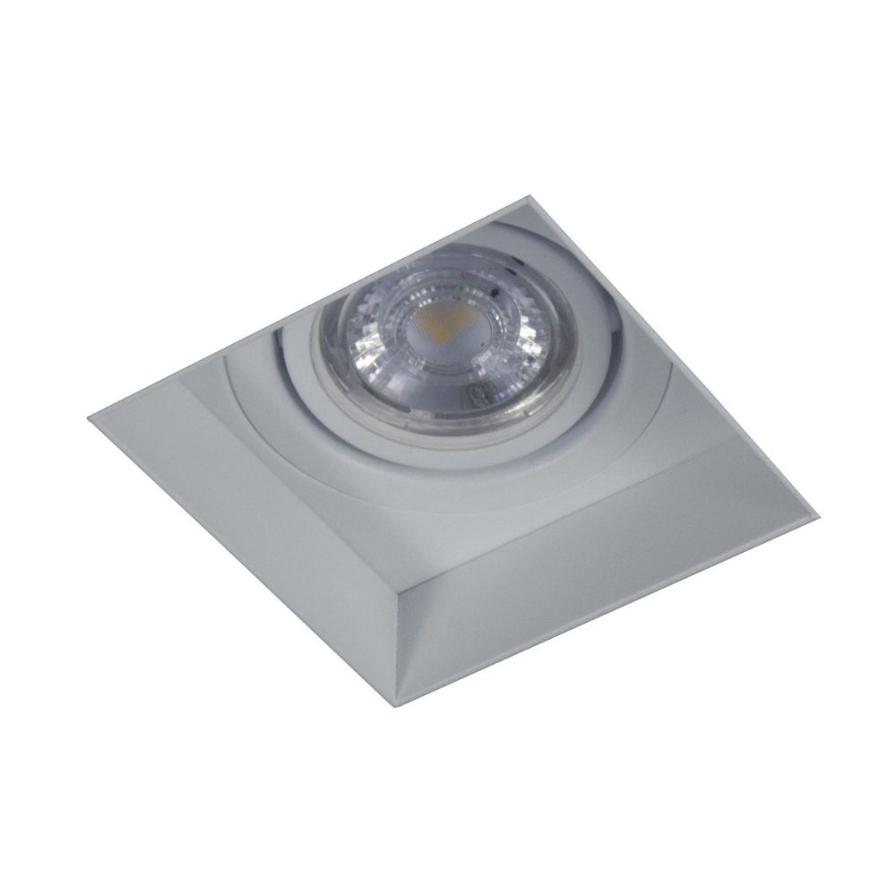 SPOT EMBUTIR PARA 1 LAMPADA DICROICA MR11 BRANCO QUADRO NO FRAME - GOLIGHT