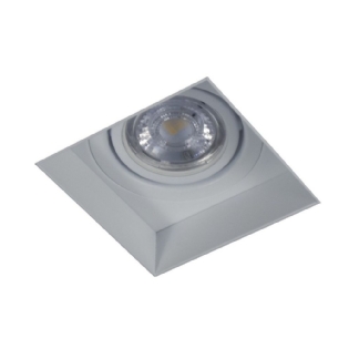 SPOT EMBUTIR PARA 1 LAMPADA DICROICA MR11 BRANCO QUADRO NO FRAME - GOLIGHT