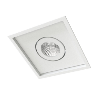 SPOT EMBUTIR PARA 1 LAMPADA MINI DICROICA BRANCO QUADRADO MICRO BORDA - BELLA LUCE