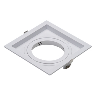 SPOT EMBUTIR PARA 1 LAMPADA PAR20 360G BRANCO QUADRADO FACE RECUADA - PIX
