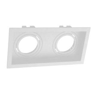 SPOT EMBUTIR PARA 2 LAMPADA PAR20 BRANCO RETANGULAR FACE RECUADA - PIX