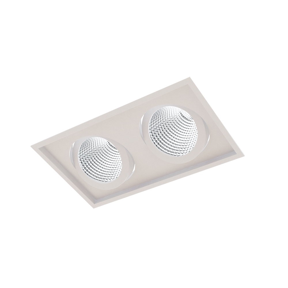 SPOT EMBUTIR PARA 2 LAMPADA PAR30 PRETO MICRO BORDA - BELLA LUCE
