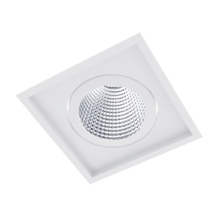 SPOT EMBUTIR PARA 1 LAMPADA AR111 BRANCO QUADRADO MICRO BORDA