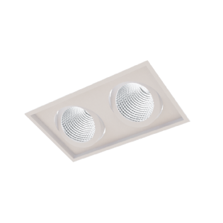 SPOT EMBUTIR PARA 2 LAMPADA PAR30 BRANCO MICRO BORDA - BELLA LUCE