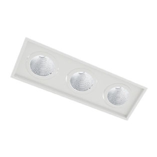 SPOT EMBUTIR PARA 3 LAMPADA AR111 PRETO QUADRADO MICRO BORDA - BELLA LUCE