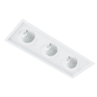 SPOT EMBUTIR PARA 3 LAMPADA DICROICA PRETO QUADRADO MICRO BORDA - BELLA LUCE