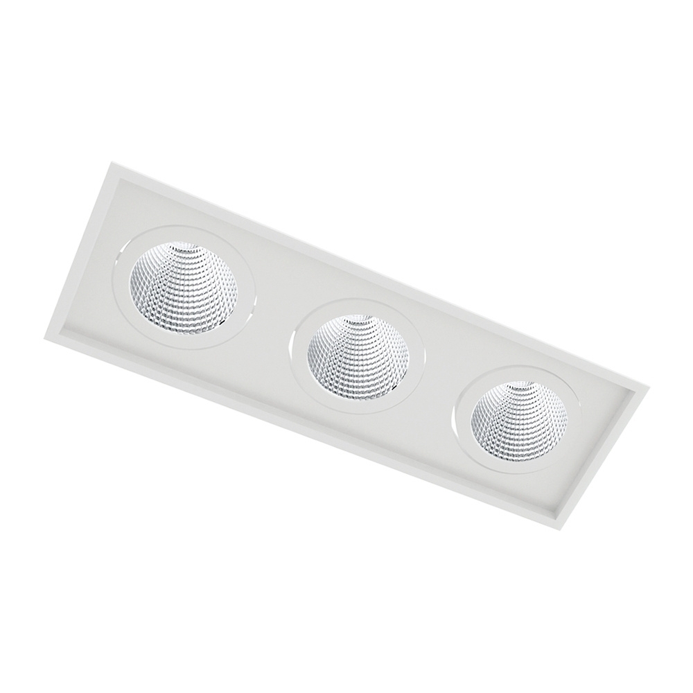 SPOT EMBUTIR PARA 3 LAMPADA PAR30 PRETO MICRO BORDA - BELLA LUCE