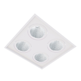 SPOT EMBUTIR PARA 4 LAMPADA PAR30 BRANCO MICRO BORDA - BELLA LUCE