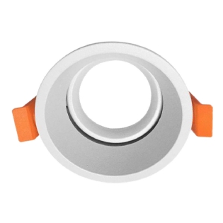 SPOT EMBUTIR RECUADO MICRO PARA 1 LAMPADA GU10 AR70 BRANCO REDONDO - LUMINATTI