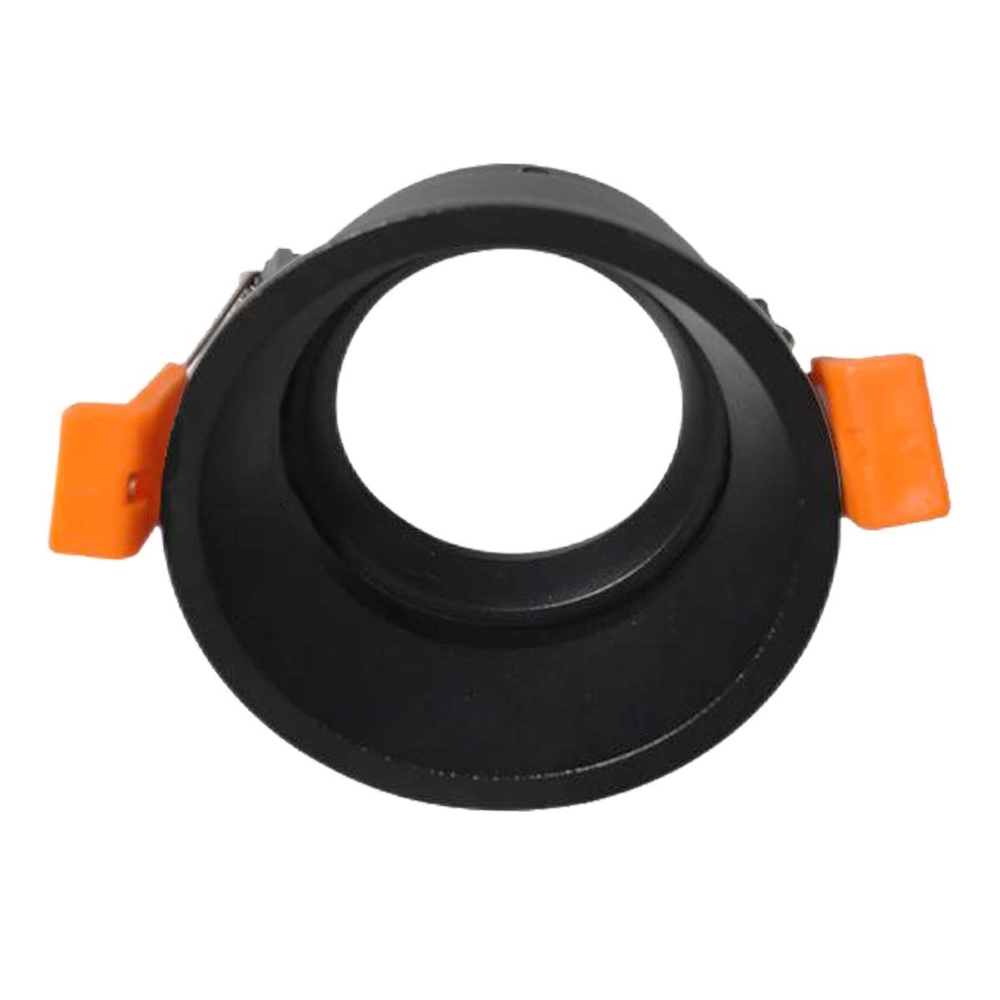 SPOT EMBUTIR RECUADO MICRO PARA 1 LAMPADA GU10 AR70 PRETO REDONDO - LUMINATTI