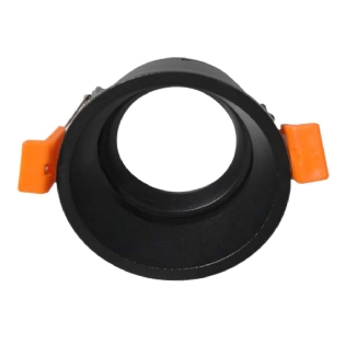 SPOT EMBUTIR RECUADO MICRO PARA 1 LAMPADA GU10 MR16 PRETO REDONDO - LUMINATTI