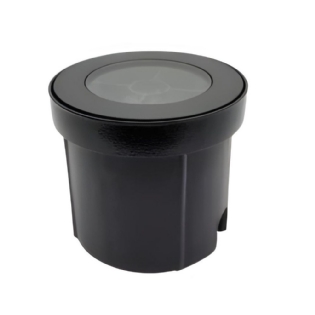 SPOT EMBUTIR SOLO LED 8W BIVOLT LUZ AMARELA 2700K 400LM REDONDO PRETO 30G - INTERLIGHT