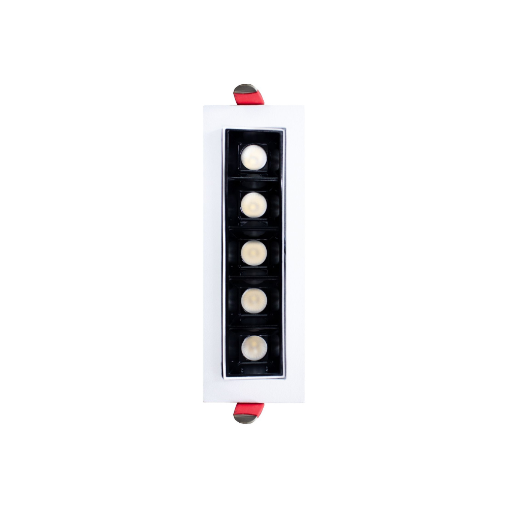 SPOT FOCCO EMBUTIR 10W BIVOLT LUZ AMARELA 2700K 760LM 24G BRANCO E PRETO DIRECIONAVEL - GAYA