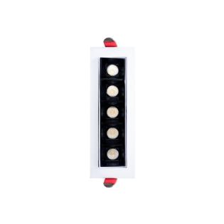 SPOT FOCCO EMBUTIR 10W BIVOLT LUZ AMARELA 2700K 760LM 24G BRANCO E PRETO DIRECIONAVEL - GAYA