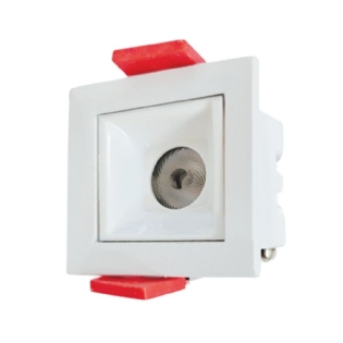 SPOT FOCO EMBUTIR 3W BIVOLT LUZ AMARELA 2700K 240LM 24G BRANCO - GAYA