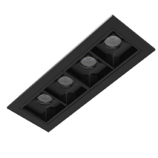 SPOT LED EMBUTIR ECO 10W BIVOLT LUZ NEUTRA 4000K 1080LM PRETO 20G IP40 - INTERLIGHT