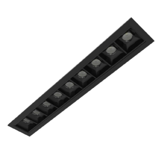 SPOT LED EMBUTIR ECO 20W BIVOLT LUZ AMARELA 3000K 1830LM PRETO 20G IP40 - INTERLIGHT